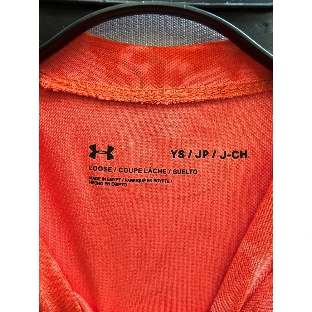 Under Armour Boys Red Digital Camo Short Sleeve Tech Tee Shirt‎ YS 1363278 NEW
